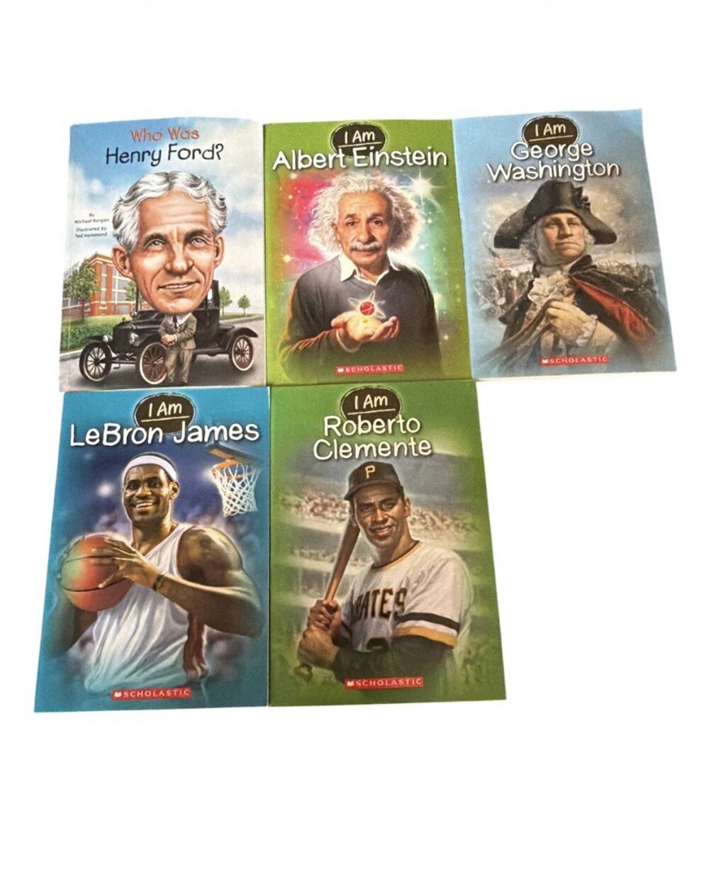 I Am ... Series Scholastic Biographies 5 Paperback Books Lot Illustrated Chapter